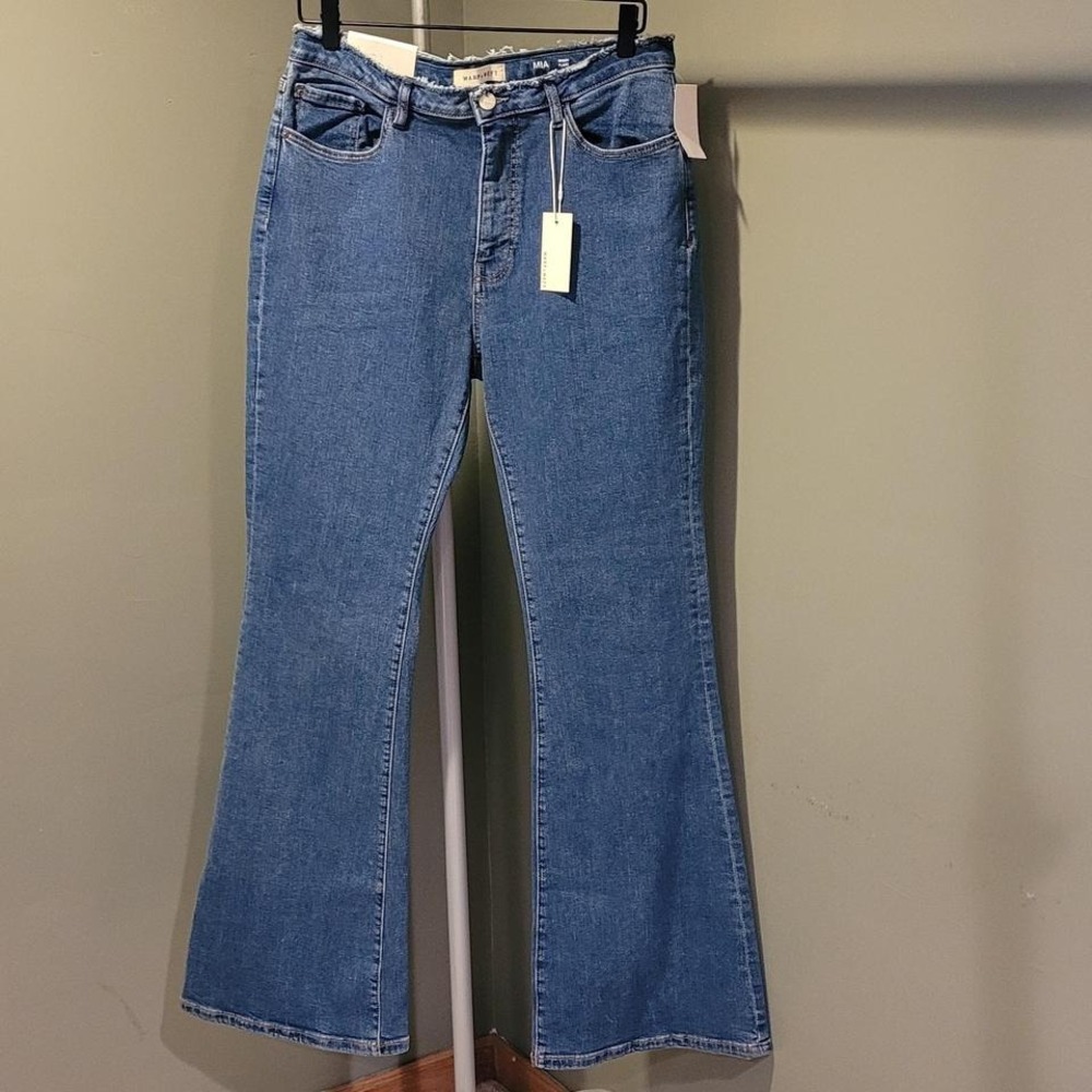 Warp + Weft Mia Miami Flare Jeans High Rise‎ Y2K Denim, Women's Size 12/31, NWT
